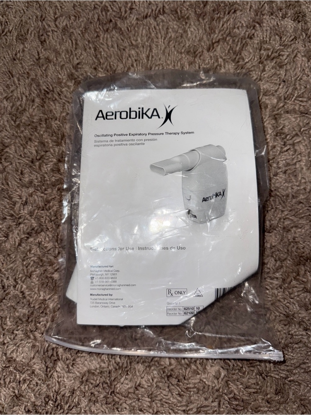 Aerobika Oscillating Positive Expiratory Pressure (OPEP) system